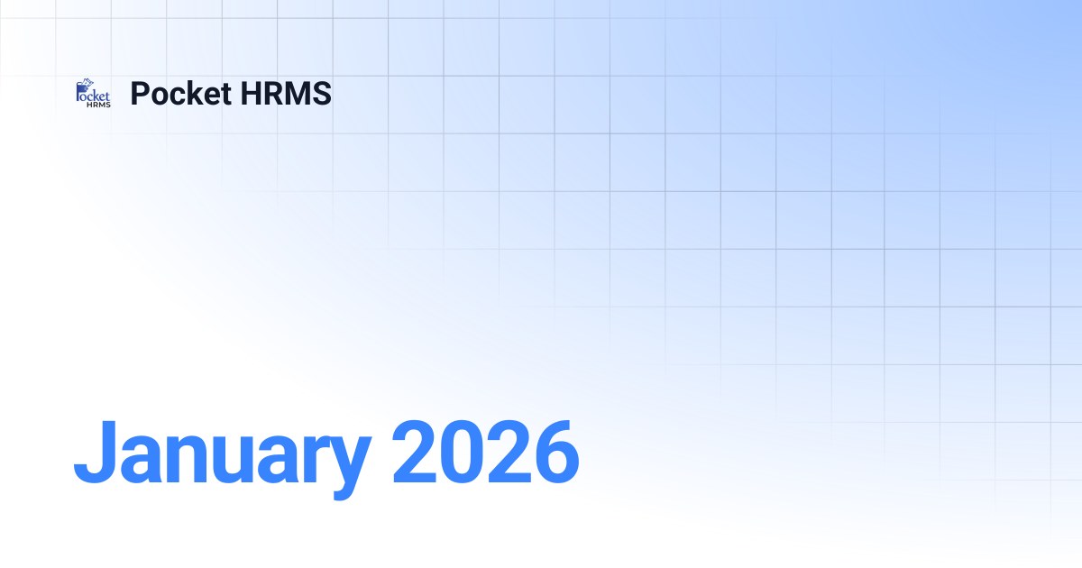 January 2026 | Pocket HRMS