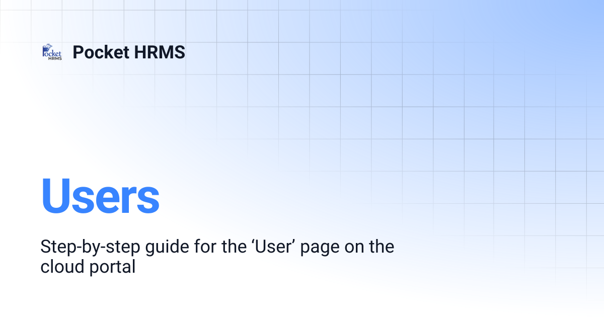 Users | Pocket HRMS